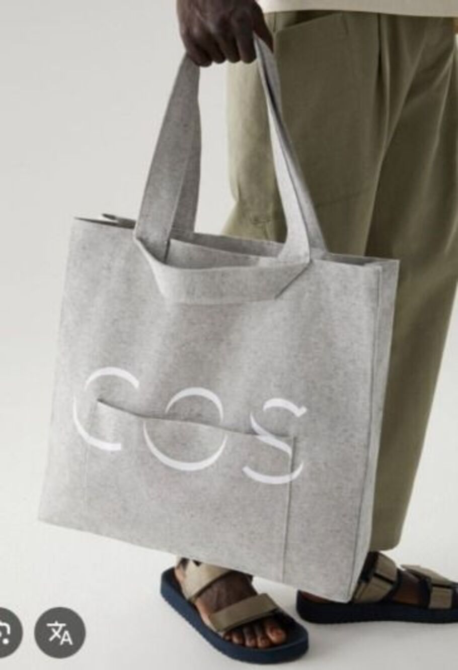 COS Canvas Tote Bag Gray